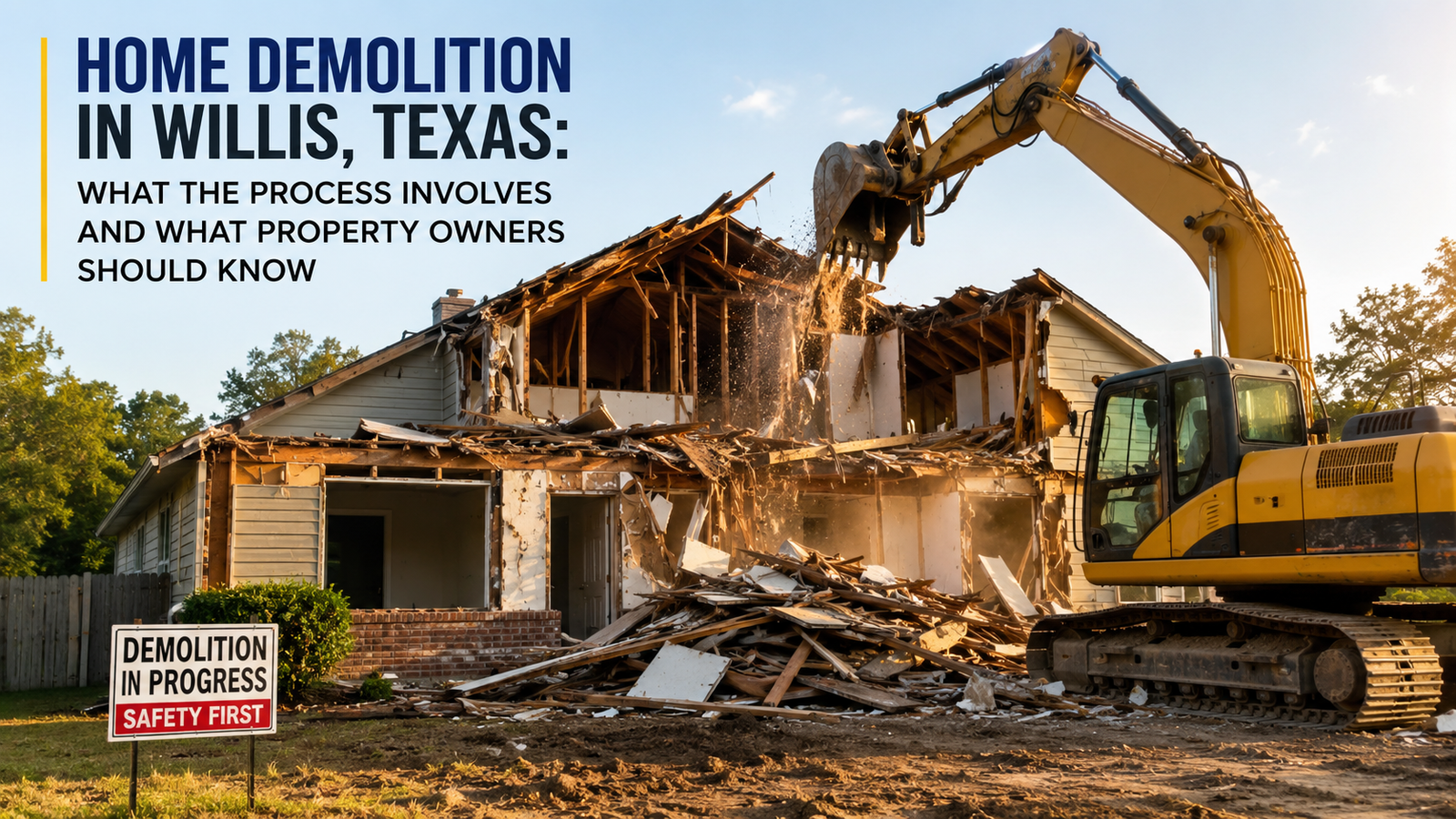 Home Demolition in Willis, Texas: What the Process Involves and What Property Owners Should Know